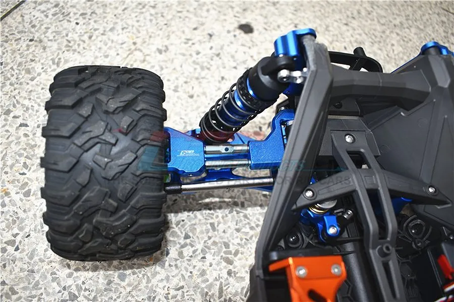 GPM Blue Aluminium Maxx 4S Wide Suspension &amp;amp; Drive Shaft Kit w/ Hardware image 43518