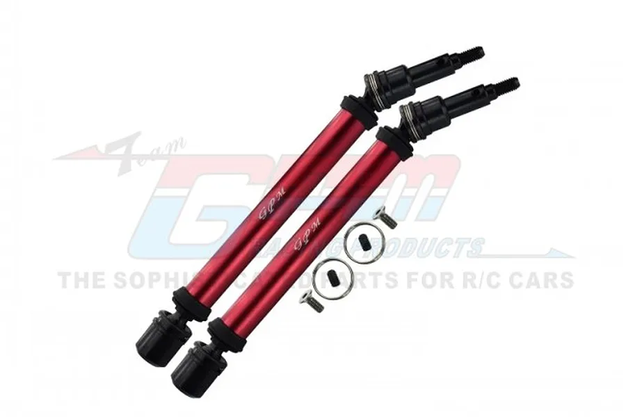 GPM Red Aluminium &amp;amp; Hard Steel Front/Rear CVD Driveshafts 2Pcs image 43520