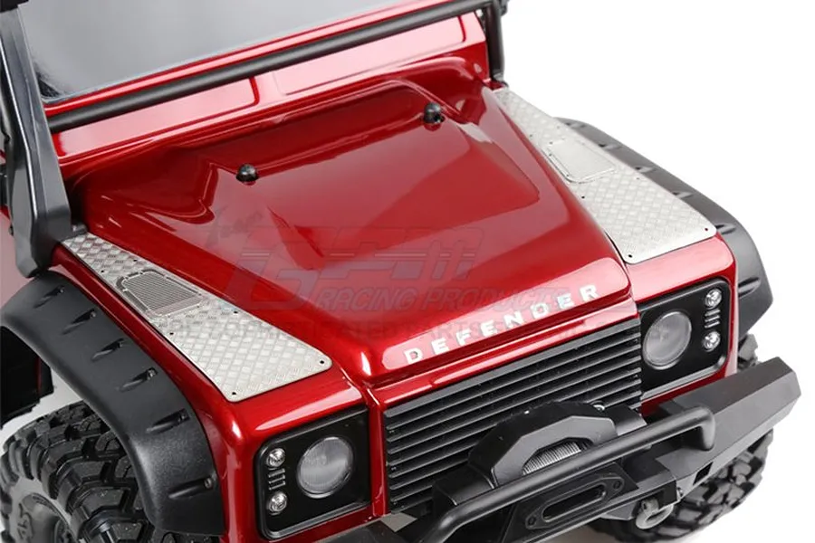 GPM Black Stainless Steel TRX-4 Defender Bonnet Fender Vent Set image 2