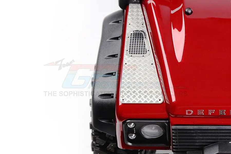 GPM Black Stainless Steel TRX-4 Defender Bonnet Fender Vent Set image 3