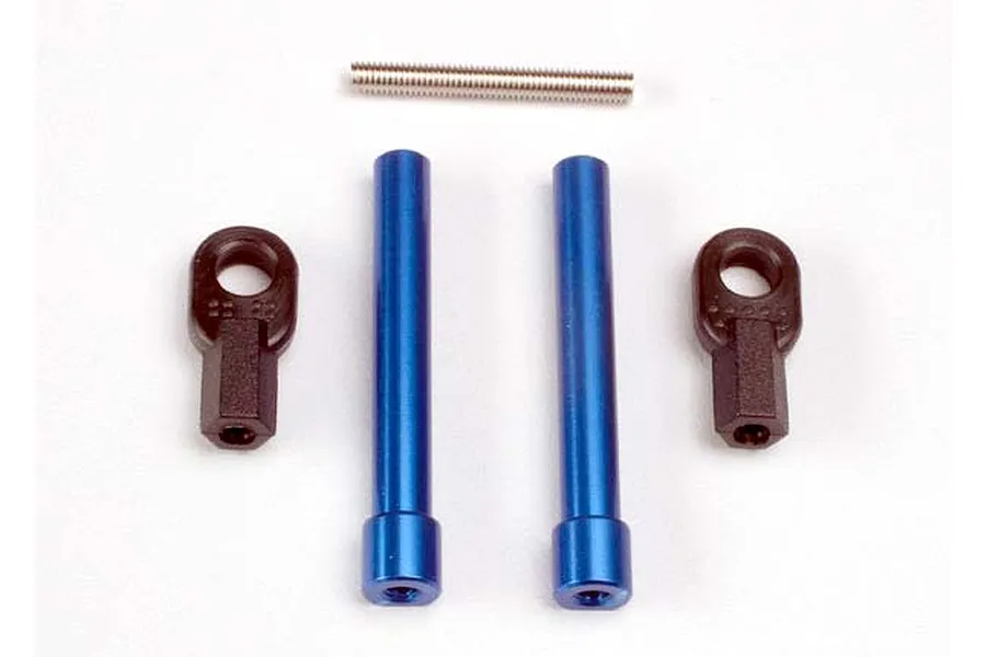 Traxxas Blue Aluminium Steering Bellcrank Posts w/ Steering Link Threaded Rod &amp;amp; Rod Ends image 4355
