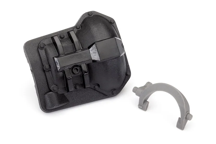 Traxxas TRX-6 Black Rear Differential Cover w/ Grey T-Lock Fork image 43544