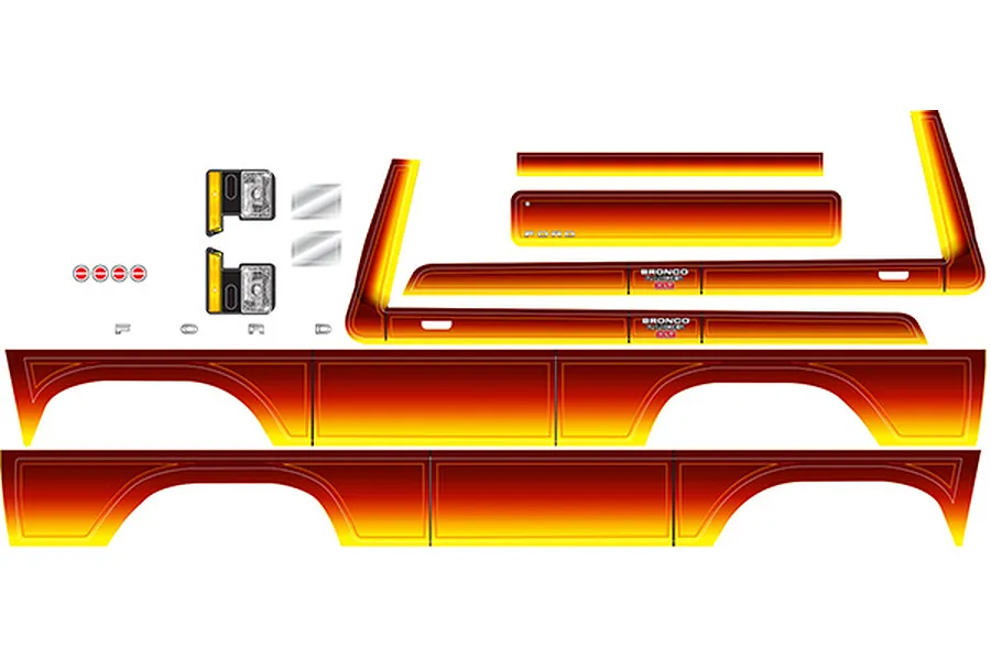 Traxxas TRX-4 Bronco Sunset Sticker Decal Sheet image 43545