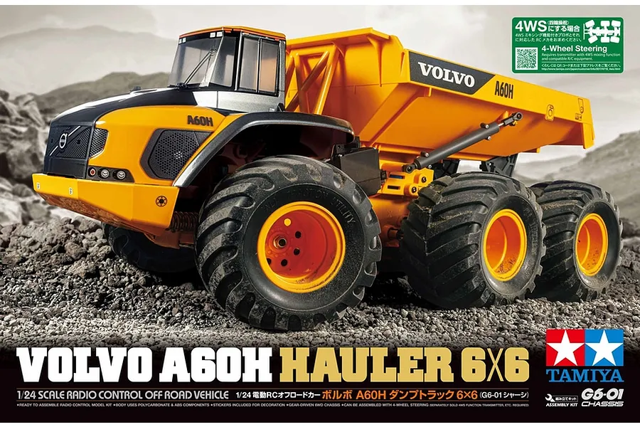 Tamiya 1/24 Volvo A60H Hauler 6x6 Electric Off Road RC Tip Truck Kit image 43619