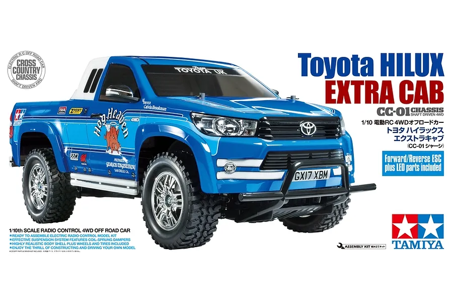 Tamiya CC-01 Toyota Hilux Extra Cab RC Rock Crawler Electric 4WD 1/10 Scale Kit image 43654