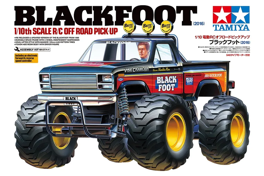 Tamiya Blackfoot RC Monster Truck Electric 2WD 1/10 Scale Kit image 43696