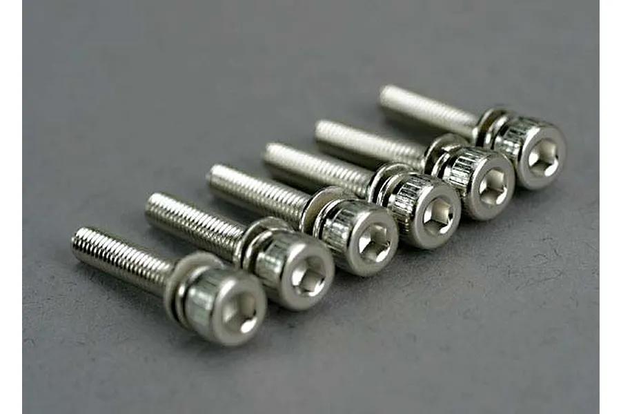 Traxxas 3x15mm Fine Thread Cap Head Screws 6Pcs image 4385