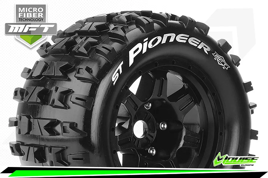 Louise 3.8&amp;quot; ST-Pioneer MFT Tyres on (0 Offset) Black Rims - Glued Wheels 2Pcs image 43878