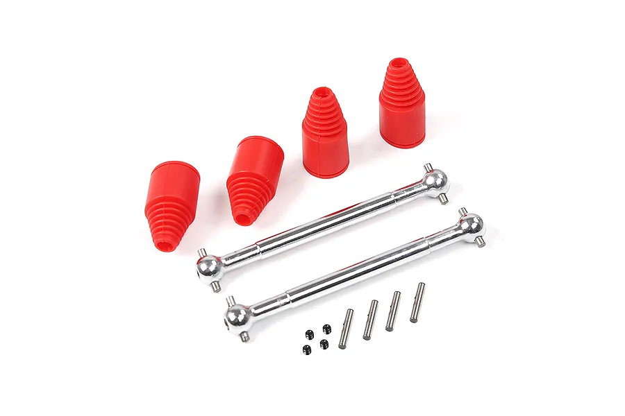 Rovan 9mm Drive Shaft (Replaceable Pins) /w Red Rubber Boots 2Pcs image 43976