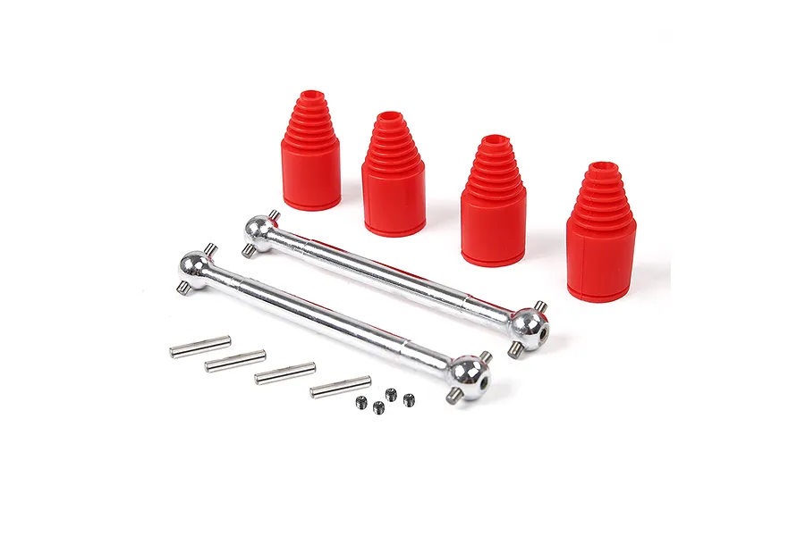 Rovan 9mm Drive Shaft (Replaceable Pins) /w Red Rubber Boots 2Pcs image 43979