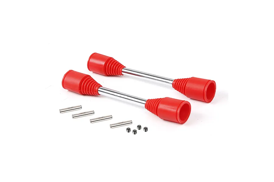 Rovan 9mm Drive Shaft (Replaceable Pins) /w Red Rubber Boots 2Pcs image 43982