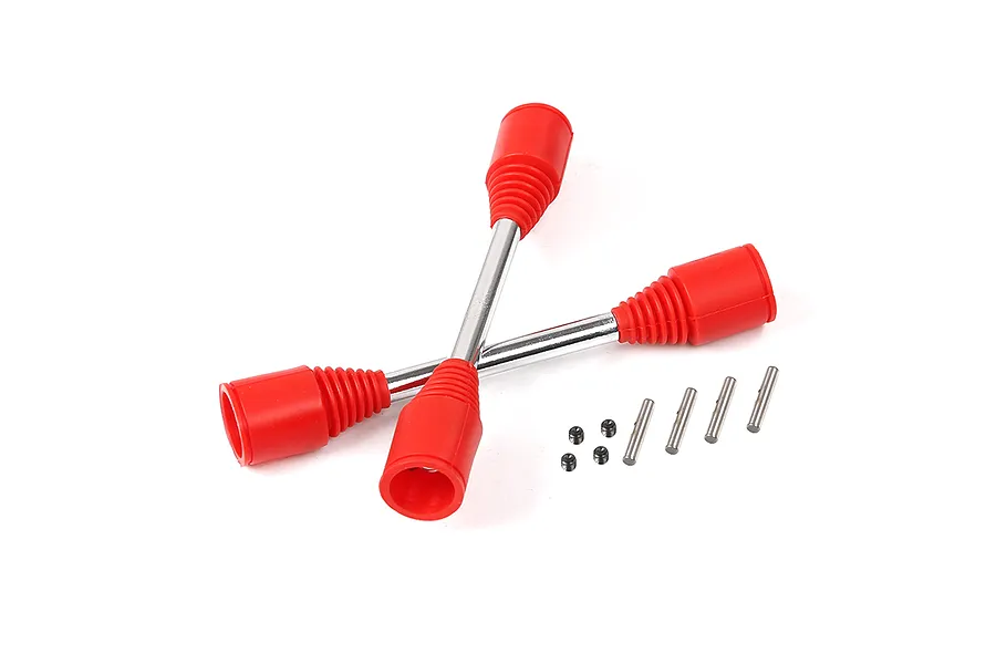 Rovan 9mm Drive Shaft (Replaceable Pins) /w Red Rubber Boots 2Pcs image 43983
