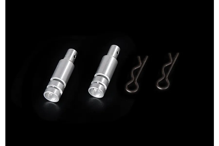 Rovan Baja Silver Aluminium Rear Body Post /w Body Pins 2Pcs image 43998