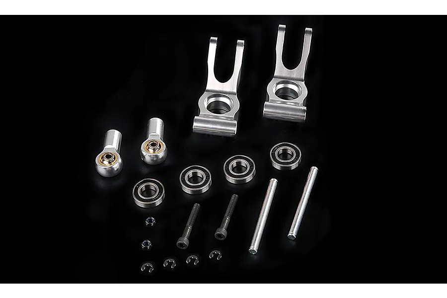 Rovan Baja Silver Aluminium Rear Hub Set image 44029