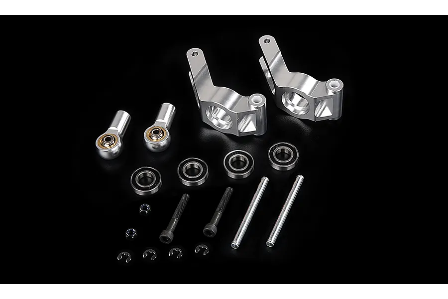 Rovan Baja Silver Aluminium Rear Hub Set image 44030