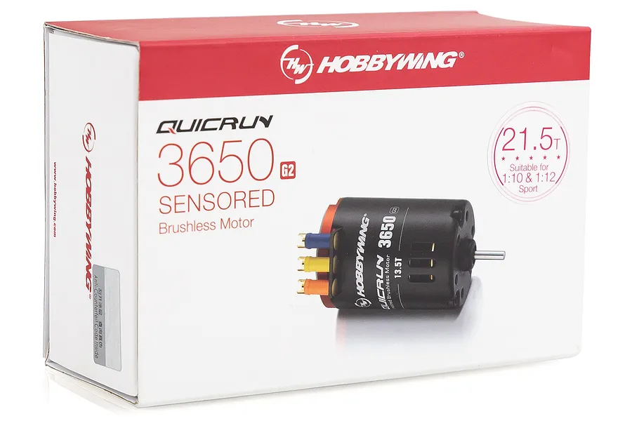 Hobbywing Quicrun 3650 G2 21.5T 1800Kv Sensored Brushless Motor image 44047