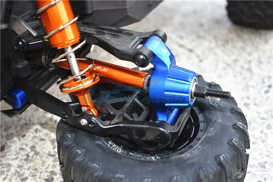 GPM Blue Aluminium &amp;amp; Harden Steel Maxx 4S Front and Rear Universal Drive Shafts Set 4Pcs w/ 17mm Clawed +2mm Off-Set Wheel Hexes &amp;amp; Hardware image 44172