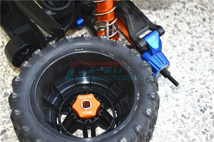 GPM Blue Aluminium &amp;amp; Harden Steel Maxx 4S Front and Rear Universal Drive Shafts Set 4Pcs w/ 17mm Clawed +2mm Off-Set Wheel Hexes &amp;amp; Hardware image 44173