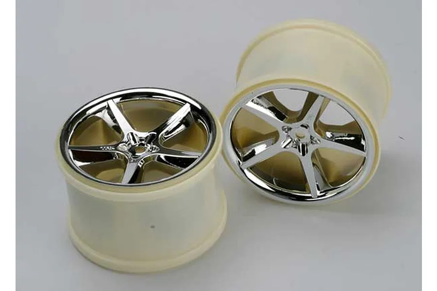 Traxxas 3.8&amp;quot; Gemini Chrome Rims 2Pcs image 4439