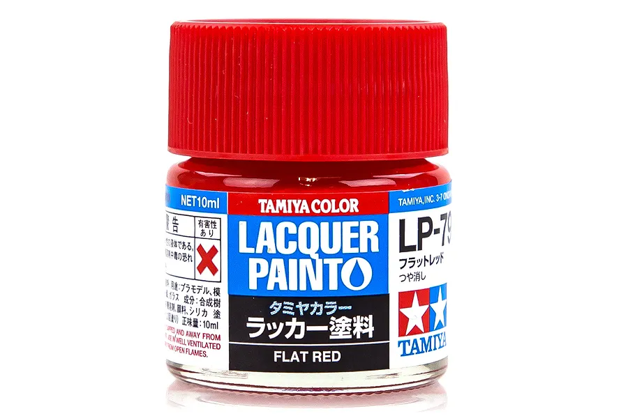 Tamiya LP-79 Flat Red Lacquer Paint 10ml image 44421