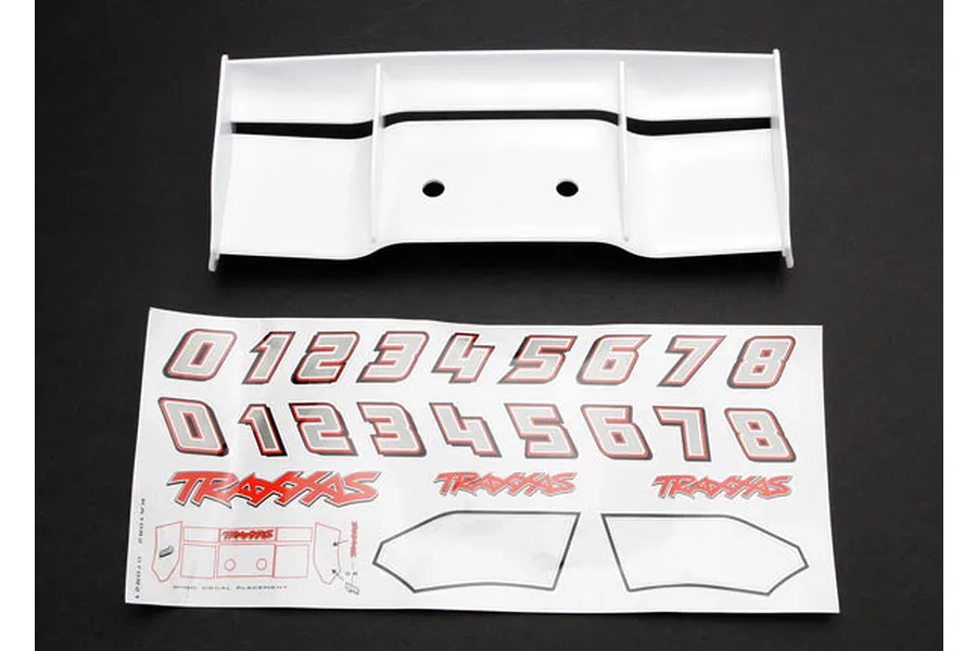 Traxxas Revo Wing (White) w/ Decal Sheet image 4444