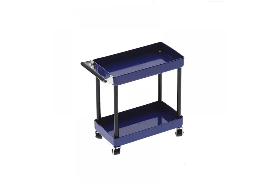 Yeah Racing Blue 1/10 Metal 2 Tiered Rolling Workshop Cart Kit image 44664