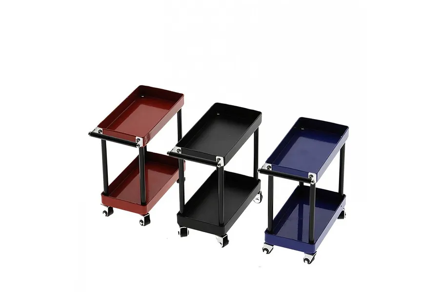 Yeah Racing Red 1/10 Metal 2 Tiered Rolling Workshop Cart Kit image 44670