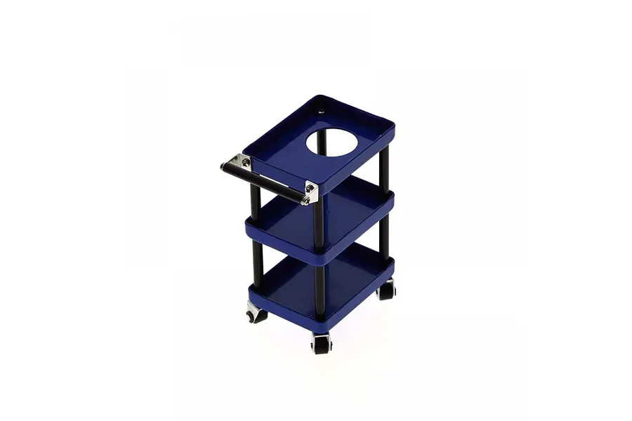 Yeah Racing Blue 1/10 Metal 3 Tiered Rolling Workshop Cart Kit image 44672
