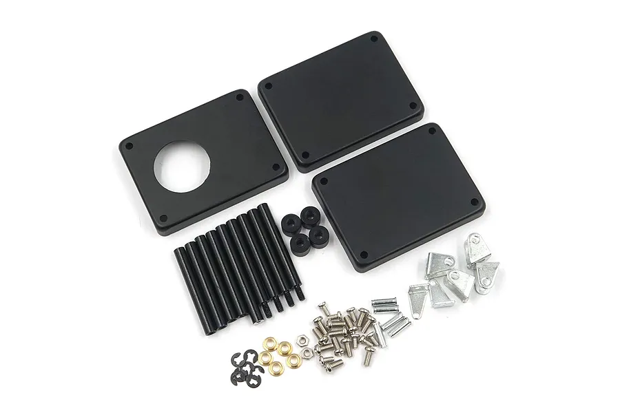 Yeah Racing Black 1/10 Metal 3 Tiered Rolling Workshop Cart Kit image 44681