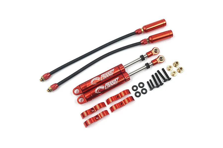 Yeah Racing 1/10 Red 110mm Desert Lizard Piggyback Internal Spring Shocks 2Pcs image 44684