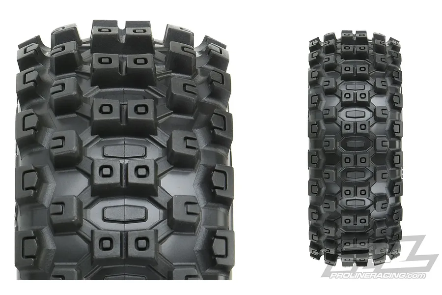 Pro-Line 3.3&amp;quot; Badlands MX M2 (Medium) Tyres on Black Mach 10 Rims - Glued Buggy Wheels 2Pcs image 44933
