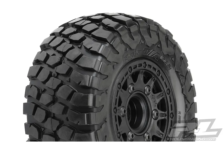 Pro-Line 2.2/3.0&amp;quot; BFGoodrich Baja T/A SC M2 (Medium) Tyres on Black Raid Rims - Glued Wheels 2Pcs image 44935