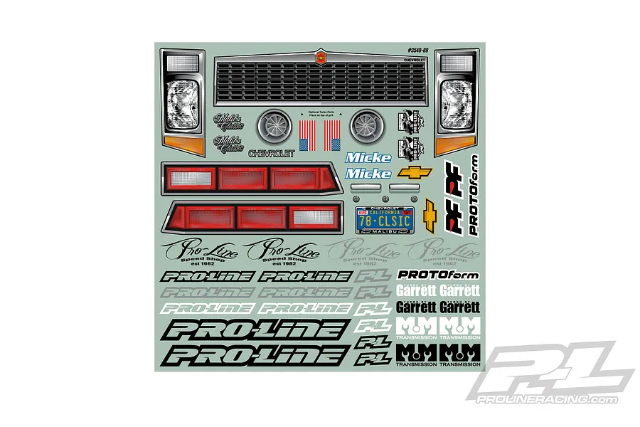 Pro-Line 1/10 1978 Chevrolet Malibu Unpainted Body Shell image 44967