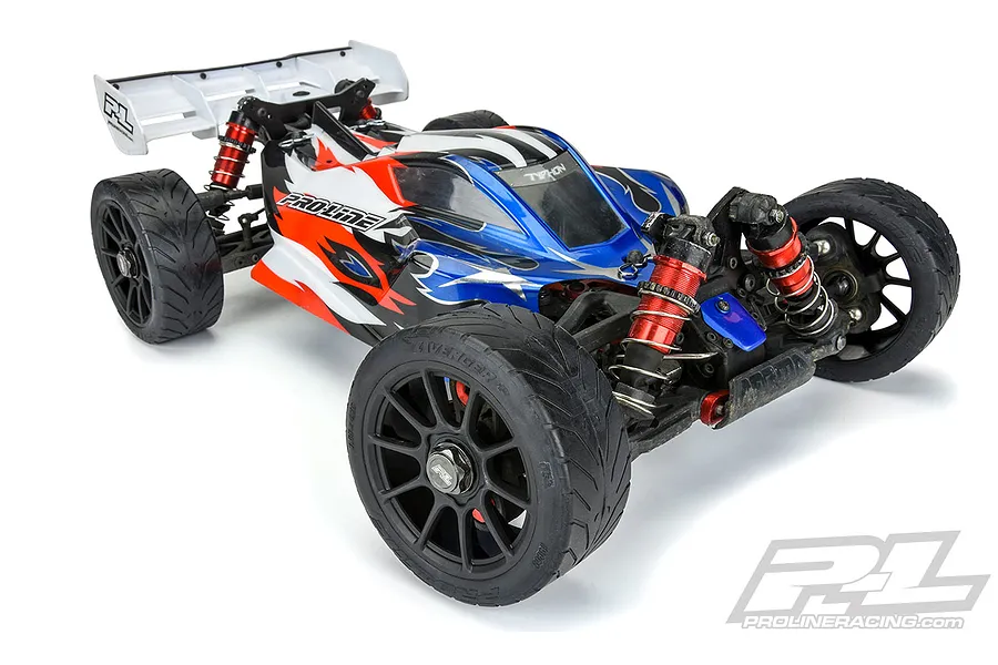 Pro-Line 3.3&amp;quot; Avenger HP S3 (Soft) Street Belted Tyres on Black Mach 10 Rims - Glued Buggy Wheels 2Pcs image 44971
