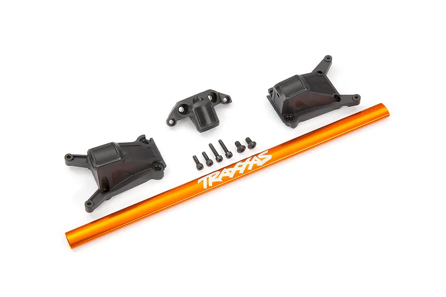 Traxxas Orange Aluminium Heavy Duty Chassis Brace Set image 45055
