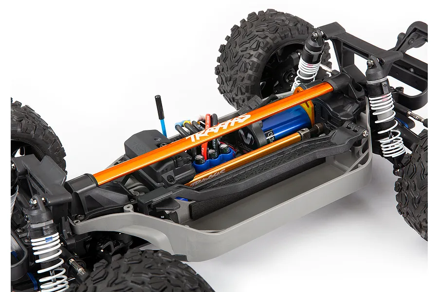 Traxxas Orange Aluminium Heavy Duty Chassis Brace Set image 45056