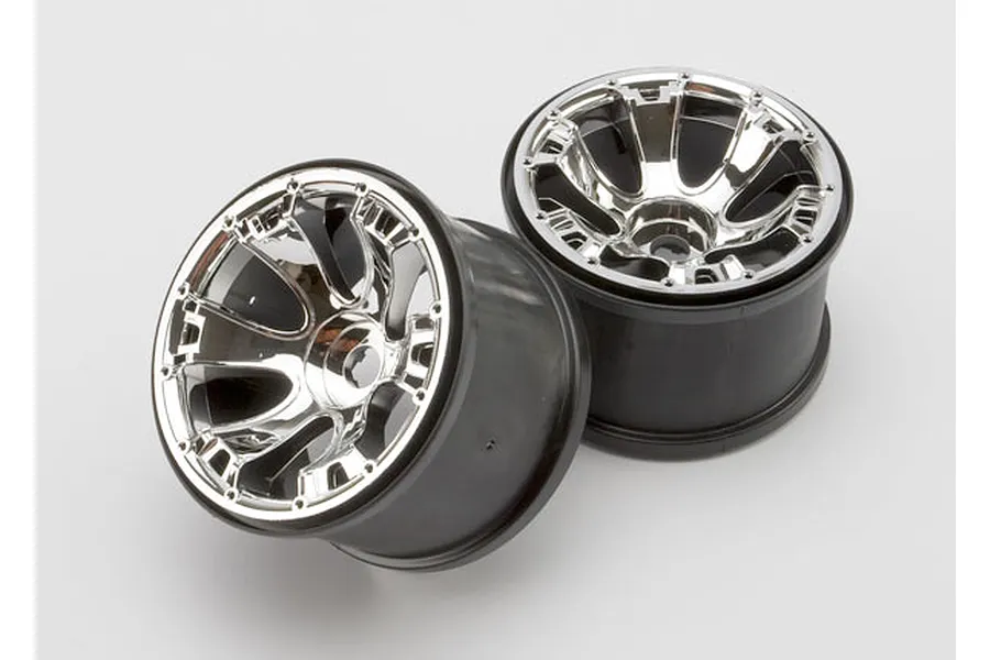 Traxxas 3.8&amp;quot; Geode Chrome Rims 2Pcs image 4522