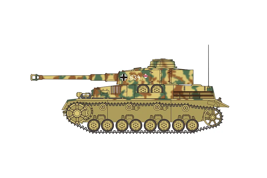Airfix 1/35 Panzer IV Ausf.H (Mid Version) Tank Scaled Plastic Model Kit image 45275