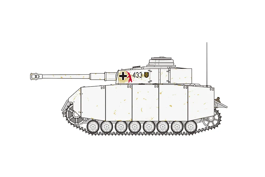 Airfix 1/35 Panzer IV Ausf.H (Mid Version) Tank Scaled Plastic Model Kit image 45276