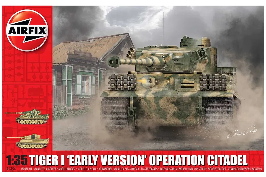 Airfix 1/35 Tiger 1 (Operation Citadel Early Version) Tank Scaled Plastic Model Kit image 45339