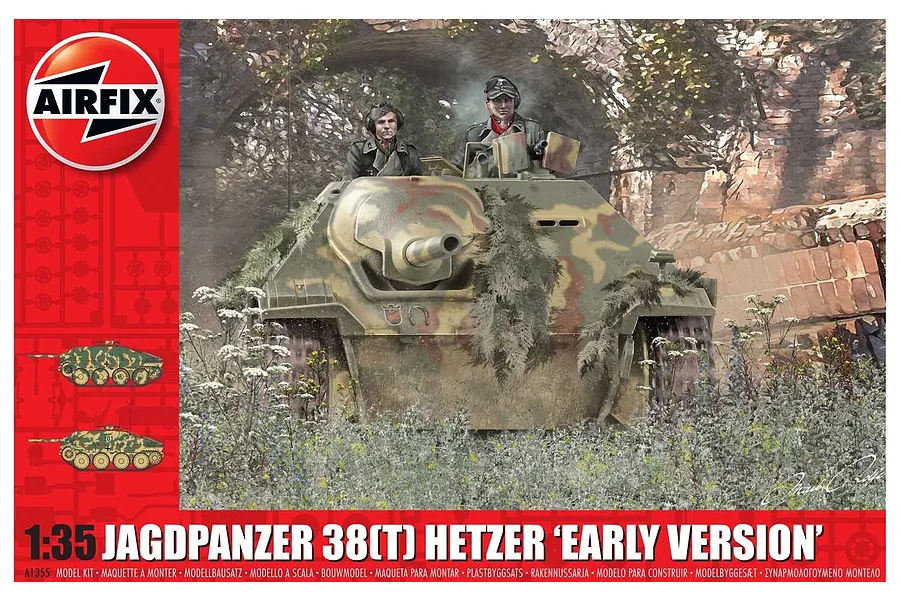 Airfix 1/35 Jagdpanzer 38 Tonne Hetzer (Early Version) Tank Scaled Plastic Model Kit image 45340