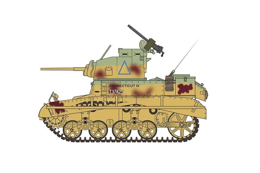 Airfix 1/35 M3 Stuart &amp;#039;Honey&amp;#039; (British Version) Tank Scaled Plastic Model Kit image 45350