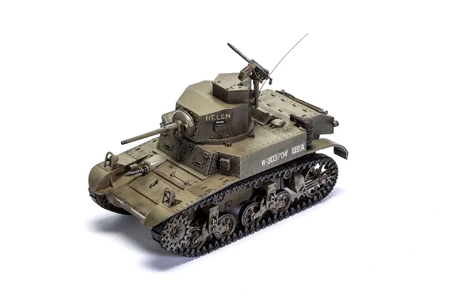 Airfix 1/35 M3 Stuart &amp;#039;Honey&amp;#039; (British Version) Tank Scaled Plastic Model Kit image 45354