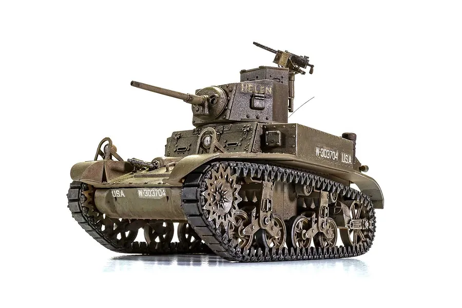 Airfix 1/35 M3 Stuart &amp;#039;Honey&amp;#039; (British Version) Tank Scaled Plastic Model Kit image 45356