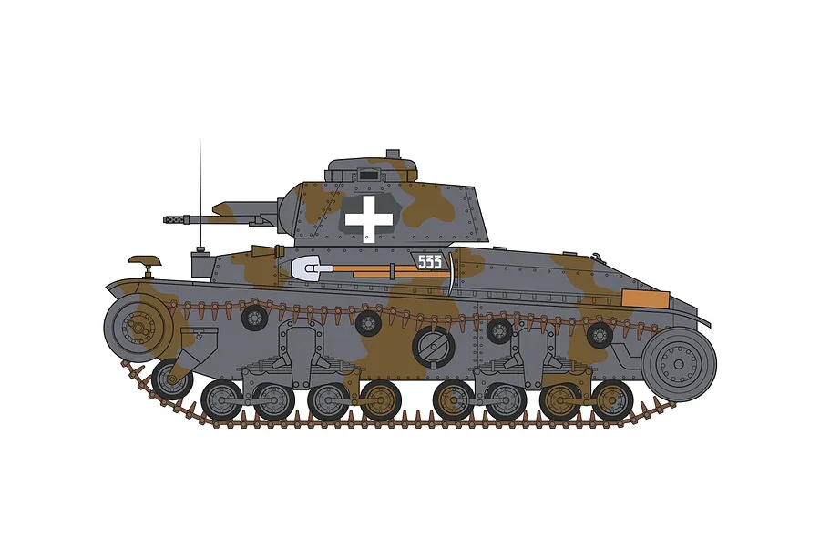Airfix 1/35 German Pz.Kpfw.35(T) Light Tank Scaled Plastic Model Kit image 9