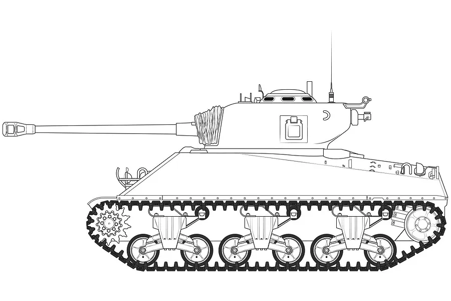 Airfix 1/35 M4A3(76)W &amp;#039;Battle Of The Bulge&amp;#039; Tank Scaled Plastic Model Kit image 45397
