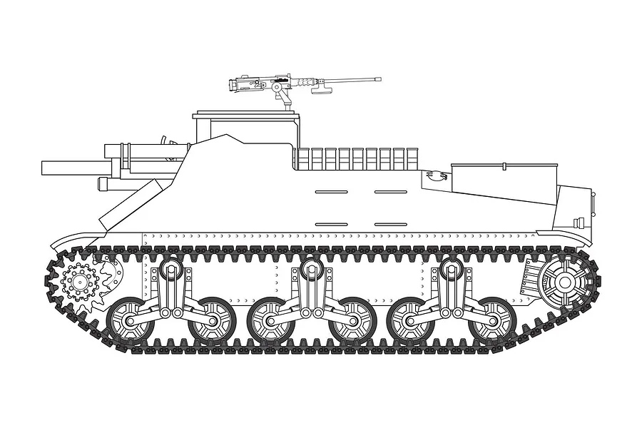Airfix 1/35 M7 Priest Tank Scaled Plastic Model Kit image 45408