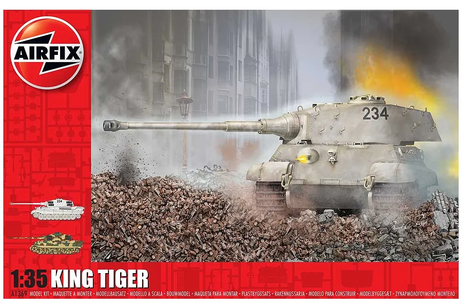 Airfix 1/35 King Tiger Tank Scaled Plastic Model Kit image 45412