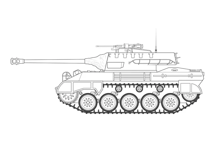 Airfix 1/35 M-18 Hellcat Tank Scaled Plastic Model Kit image 45416