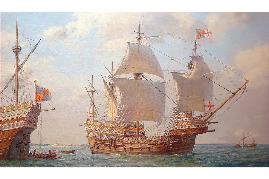 Airfix 1/400 Mary Rose Ship Scaled Plastic Model Kit Small Starter Set image 45428